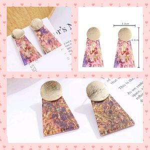 Hook Dangle Drop Earrings Eardrop Acrylic 